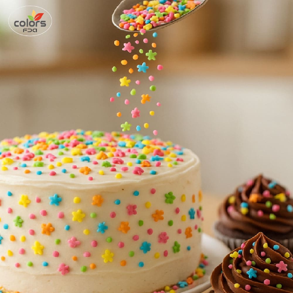 حبيبات فرمسلي ملونة لتزيين الكيك والحلويات بجودة عالية من ColorsFDA